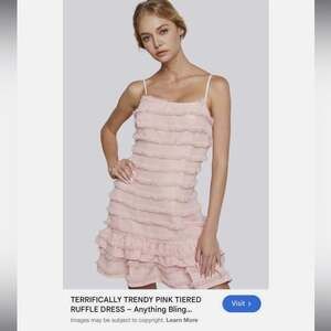 Princess polly pink frilly ruffle fringe mini dress size 4